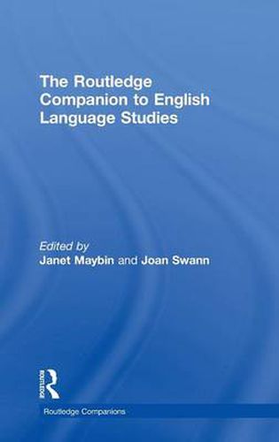 Cover image for The Routledge Companion to English Language Studies