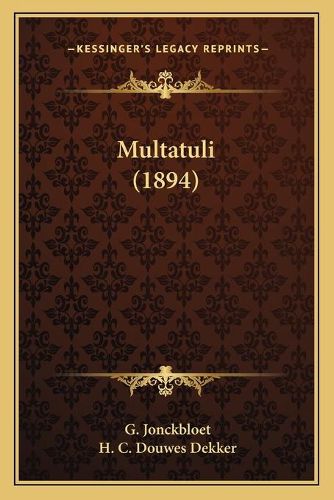 Cover image for Multatuli (1894)