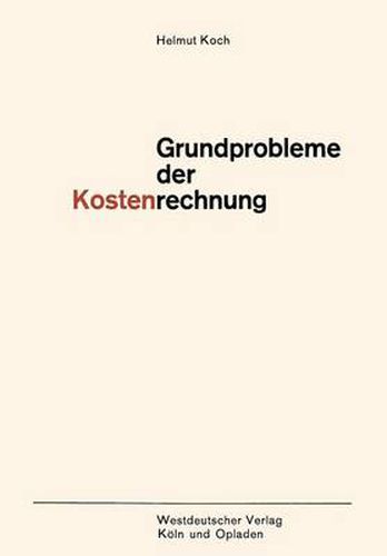 Cover image for Grundprobleme Der Kostenrechnung