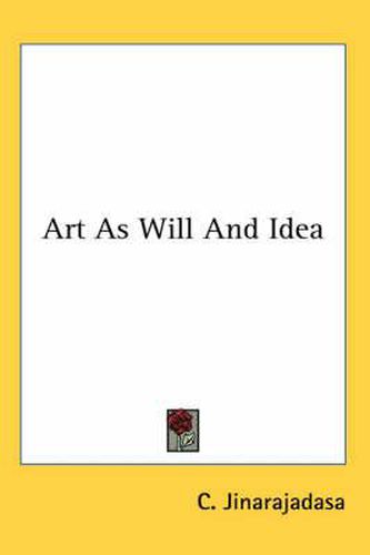 Cover image for Art as Will and Idea