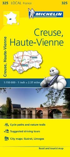 Cover image for Creuse, Haute-Vienne - Michelin Local Map 325: Map