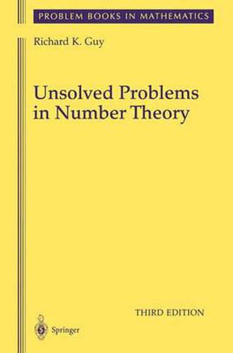 Cover image for Unsolved Problems in Number Theory