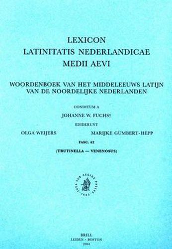 Lexicon Latinitatis Nederlandicae Medii Aevi VIII, Fascicule 62