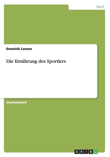 Cover image for Die Ernahrung des Sportlers