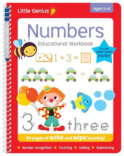 Cover image for Little Genius Write and Wipe Bind Up - Numbers