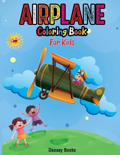 Cover image for Airplane Coloring Book For Kids