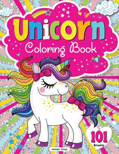 Cover image for 101 Unicorn Colouring Book