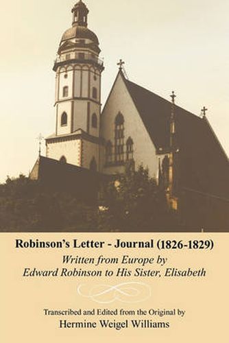 Cover image for Robinson's Letter - Journal (1826- 1829)