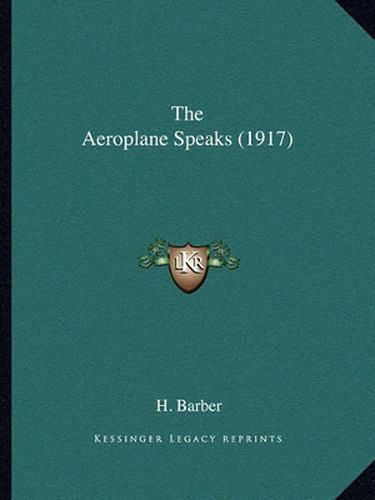 Cover image for The Aeroplane Speaks (1917)