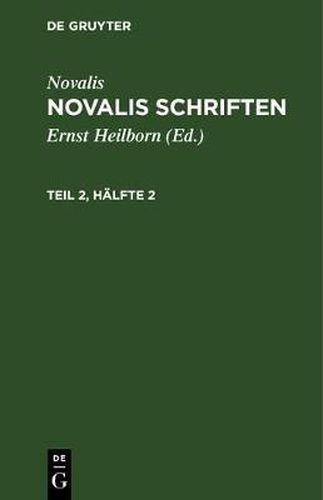 Novalis Schriften