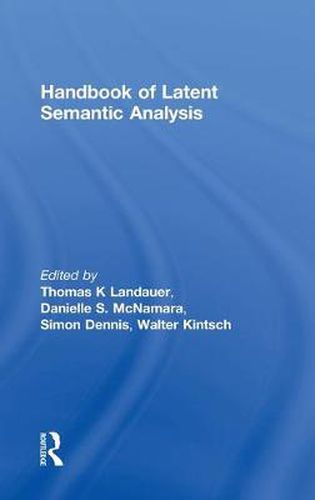 Cover image for Handbook of Latent Semantic Analysis