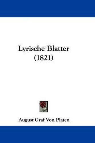 Cover image for Lyrische Blatter (1821)