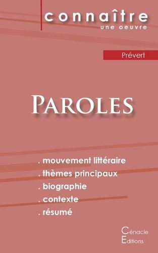 Cover image for Fiche de lecture Paroles de Prevert (Analyse litteraire de reference et resume complet)