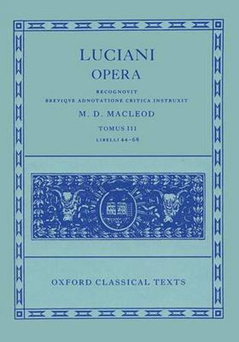 Cover image for Lucian Opera Tomus