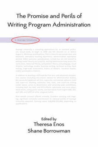 Cover image for The Promise and Perils of Writing Program Administration