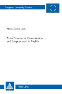 Cover image for Main Processes of Thematization and Postponement in English