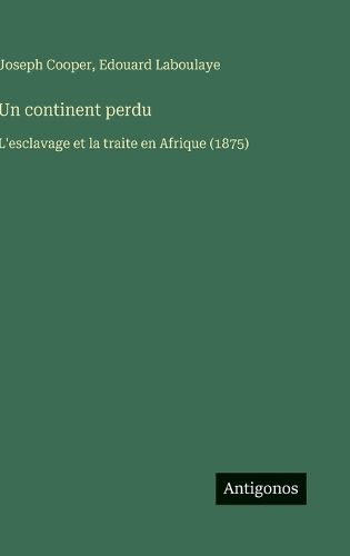 Cover image for Un continent perdu