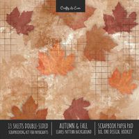 Cover image for Autumn Fall Scrapbook Paper Pad 8x8 Decorative Scrapbooking Kit for Cardmaking Gifts, DIY Crafts, Printmaking, Papercrafts, Leaves Pattern Designer Paper