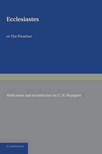 Cover image for Ecclesiastes or The Preacher