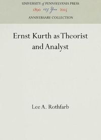 Cover image for Ernst Kurth as Theorist and Analyst