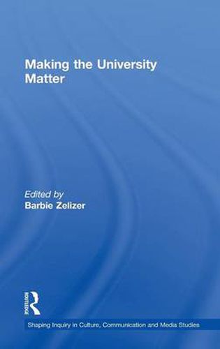 Cover image for Making the University Matter