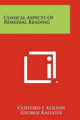 Cover image for Clinical Aspects of Remedial Reading