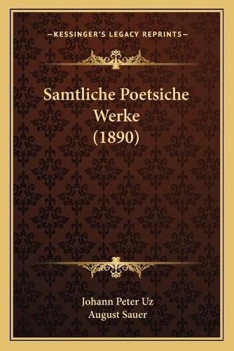 Cover image for Samtliche Poetsiche Werke (1890)