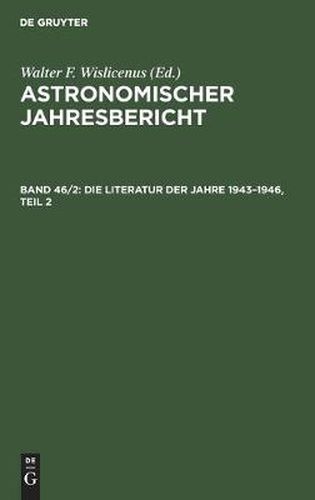 Cover image for Die Literatur Der Jahre 1943-1946, Teil 2