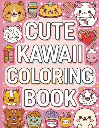 Cover image for Cute Kawaii Coloring Book for Kids