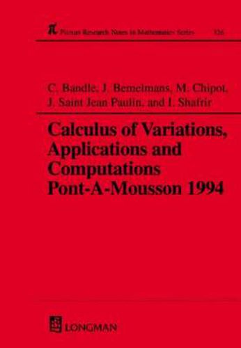 Cover image for Calculus of Variations, Applications and Computations