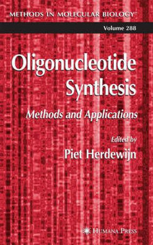 Cover image for Oligonucleotide Synthesis: Methods and Applications