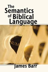 Cover image for Semantics of Biblical Language