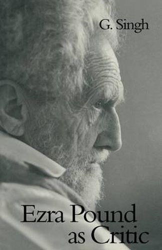 Cover image for Ezra Pound as Critic