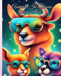 Cover image for Animals In Glasses Coloring Book