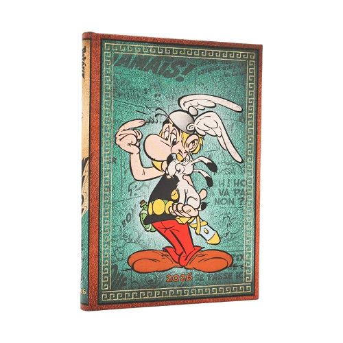 Cover image for 2026 Asterix the Gaul (The Adventures of Asterix) Midi 12-month Horizontal Hardcover Flexi Dayplanner 2026 (Elastic Band Closure)