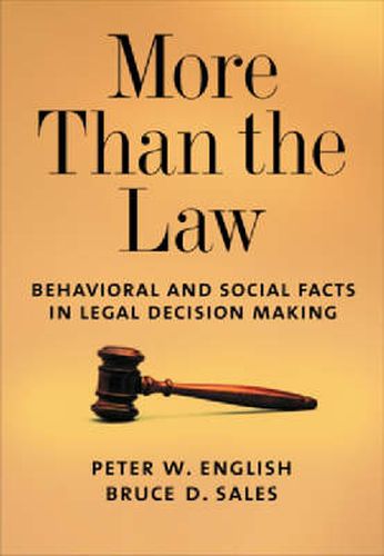 Cover image for More Than the Law: Behavioral and Social Facts in Legal Decision Making