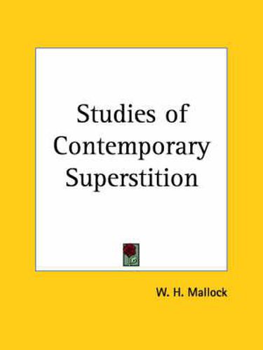 Cover image for Studies of Contemporary Superstition (1895)