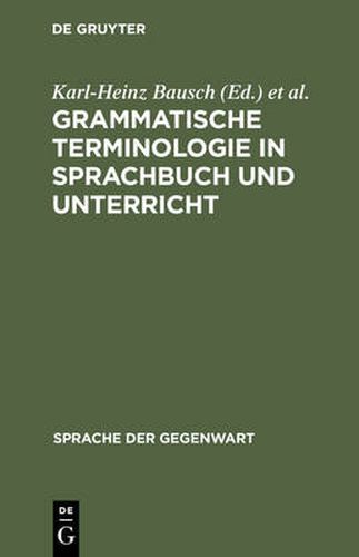 Cover image for Grammatische Terminologie in Sprachbuch und Unterricht