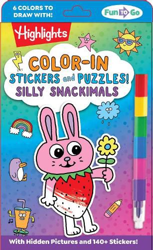 Cover image for Color-In Stickers and Puzzles! Silly Snackimals