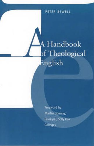 Cover image for A Handbook of Theological English