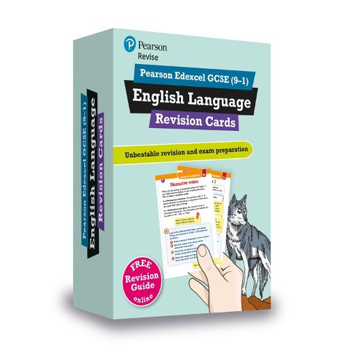 Cover image for Pearson REVISE Edexcel GCSE (9-1) English Language Revision Cards: for home learning, 2022 and 2023 assessments and exams