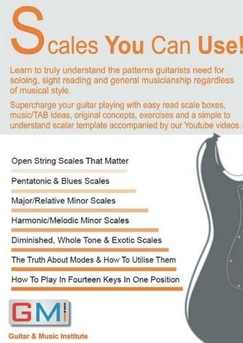 Cover image for Scales You Can Use!: Learn to truly understand the patterns guitarists need for soloing, sight reading & general musicianship