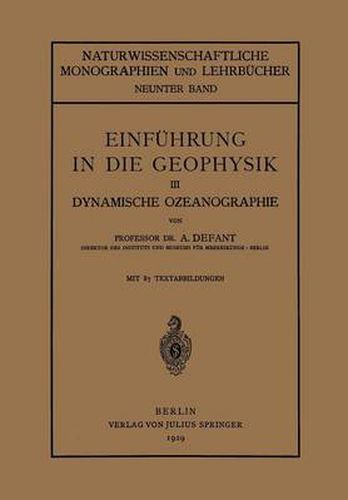 Einfuhrung in Die Geophysik: III Dynamische Ozeanographie