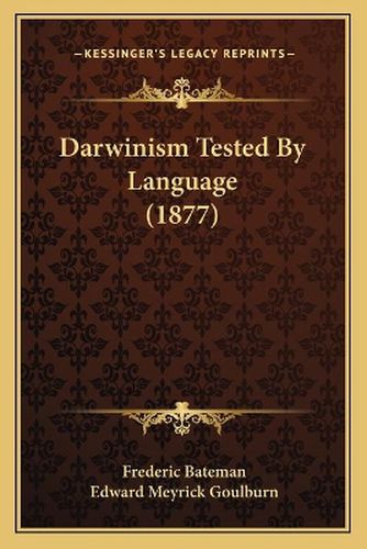 Darwinism Tested by Language (1877)