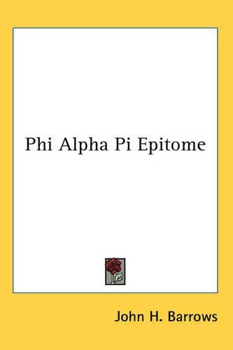 Cover image for Phi Alpha Pi Epitome