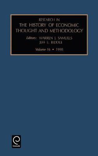 Cover image for Research in the History of Economic Thought and Methodology