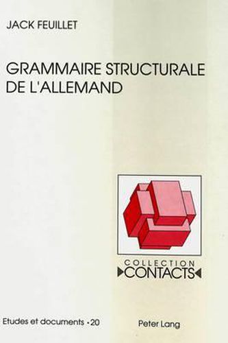 Cover image for Grammaire Structurale de L'Allemand