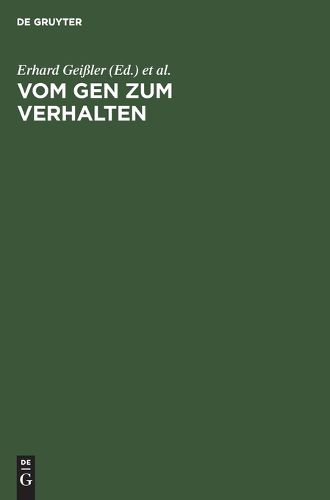 Cover image for Vom Gen zum Verhalten
