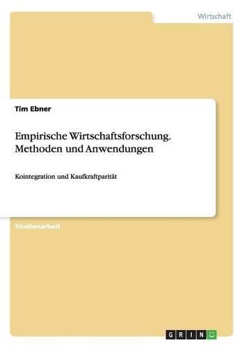 Cover image for Empirische Wirtschaftsforschung. Methoden Und Anwendungen