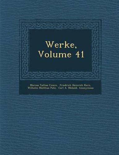 Cover image for Werke, Volume 41